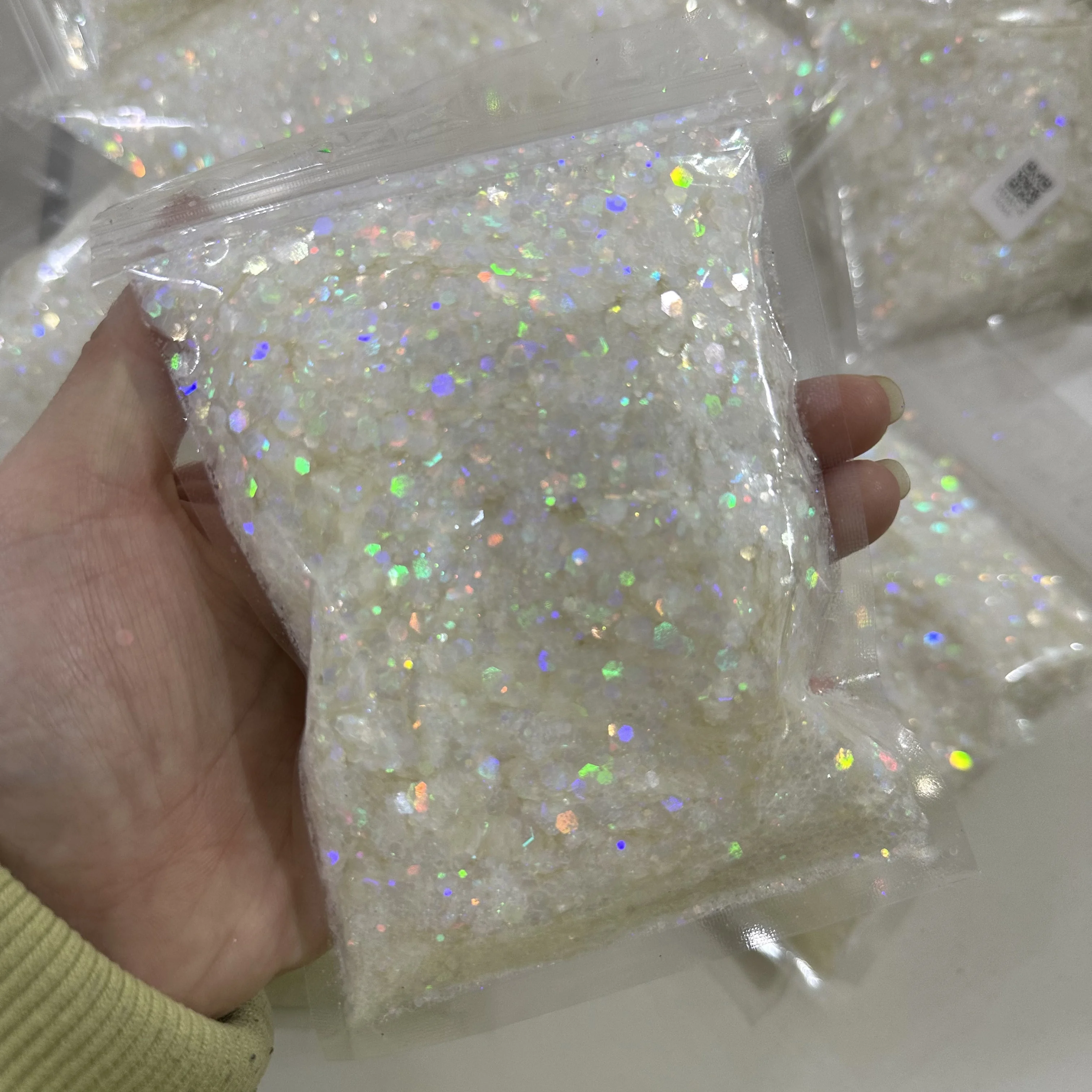 50g/Bag Mixed Nail Glitter Hexagon Shape Chunky Sequins 3D Holographic Iridescent Ultra-thin Sparkly Flakes Nails Art Decoration