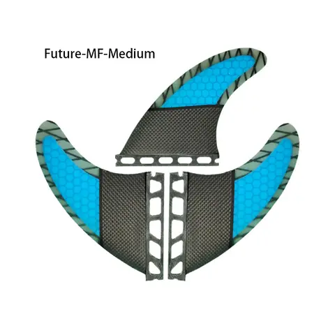 새로운 MFG3 S/G5 L 퓨처 블루 허니컴 세미 카본 서핑보드 핀 | 가볍고 내구성이 뛰어남 | 서핑을 위한 향상된 성능