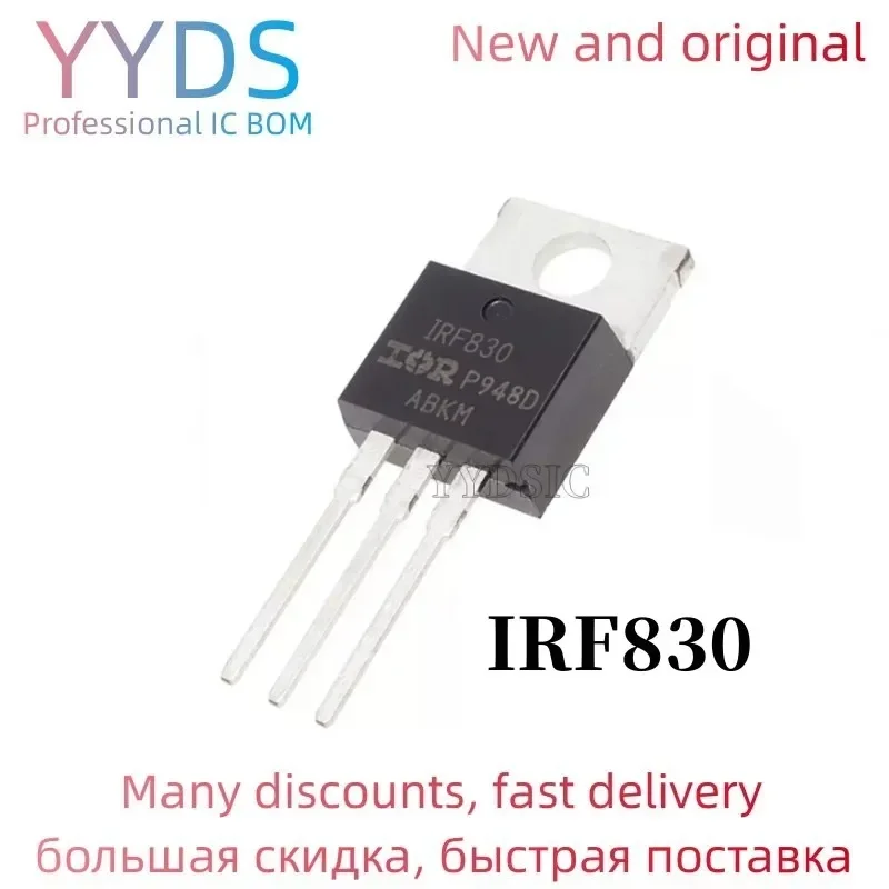 10PCS /LOT  IRF830 TO-220 IRF830PBF TO220 MOSFET N-Chan 500V 4.5 Amp TO-220