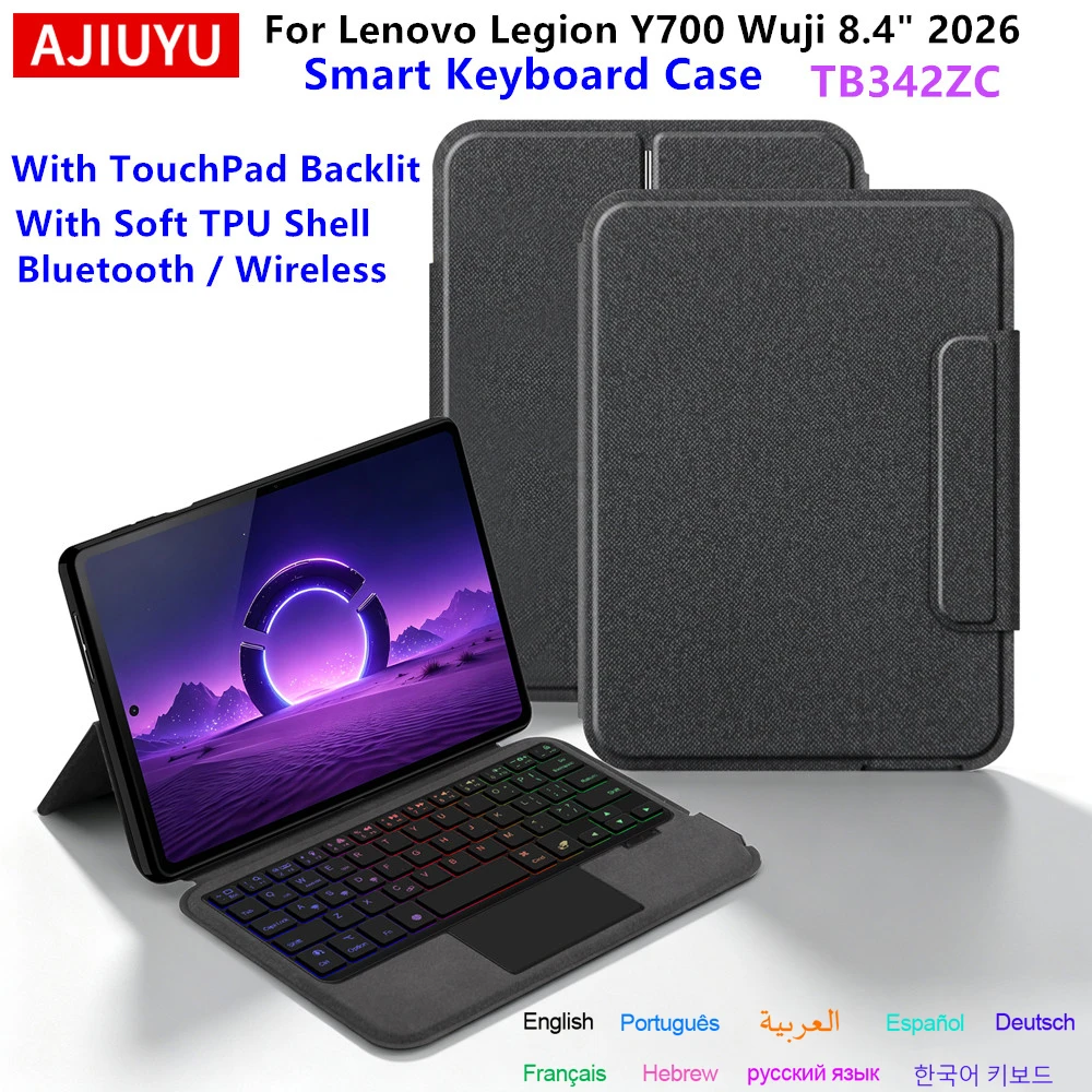 Tastaturhülle für Lenovo LEGION Y700 Wuji 8.4" TB342ZC Cover Funda für Legion Y700 Wuji Gaming Tablet 8.4'' AI Tablet Smart Case