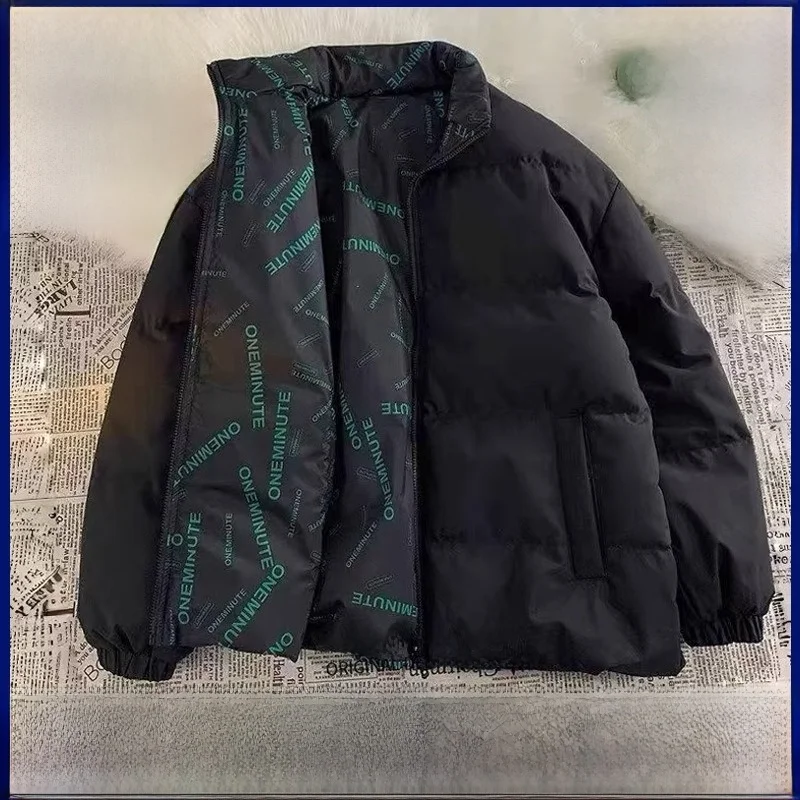 Double-Sided Wear Thiened down Jaet for Men And Women Couple Sle Winter Warm Cotton Coat Sli And Haome