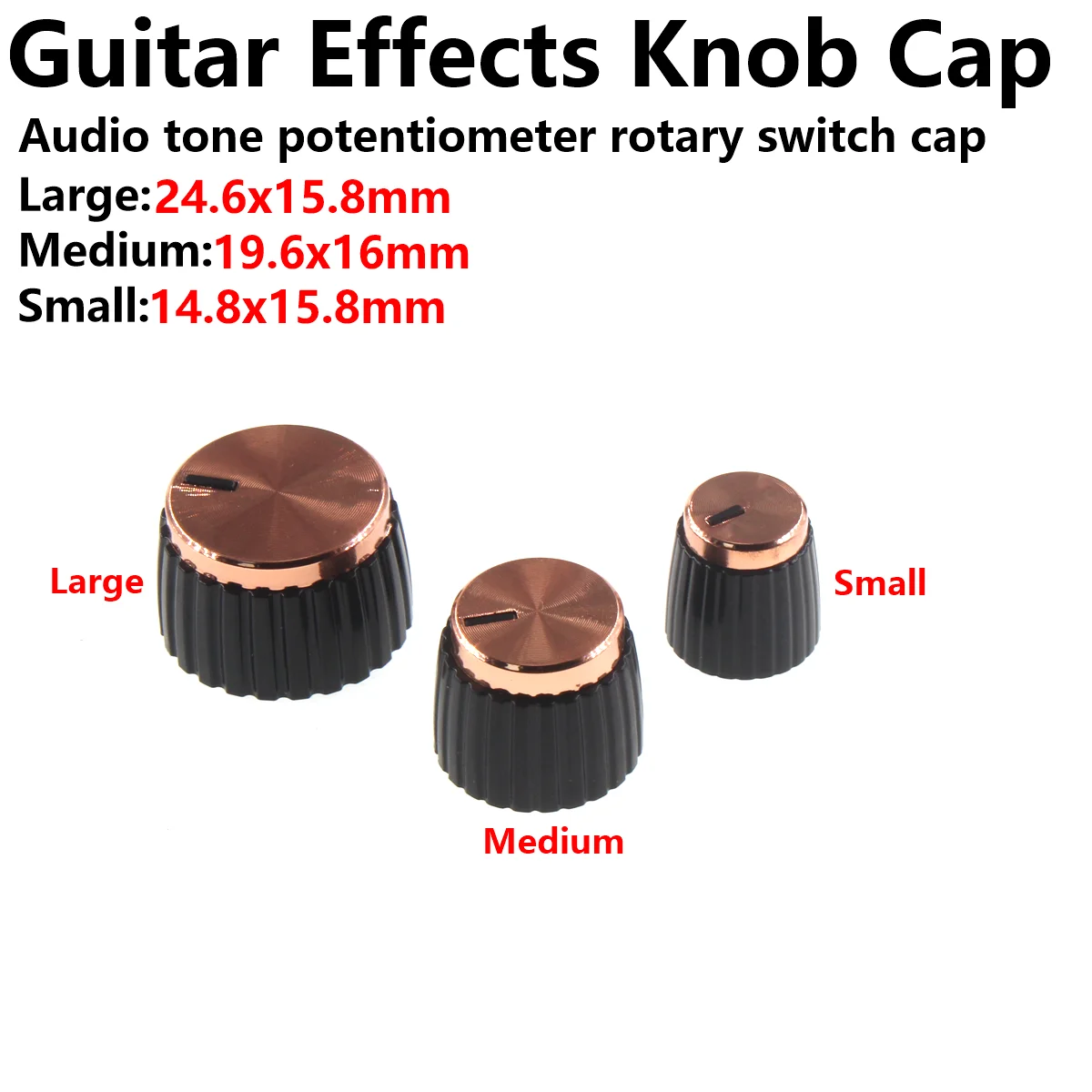 5PCS Amp guitar effect unit knob cap Sound tone potentiometer rotary switch cap