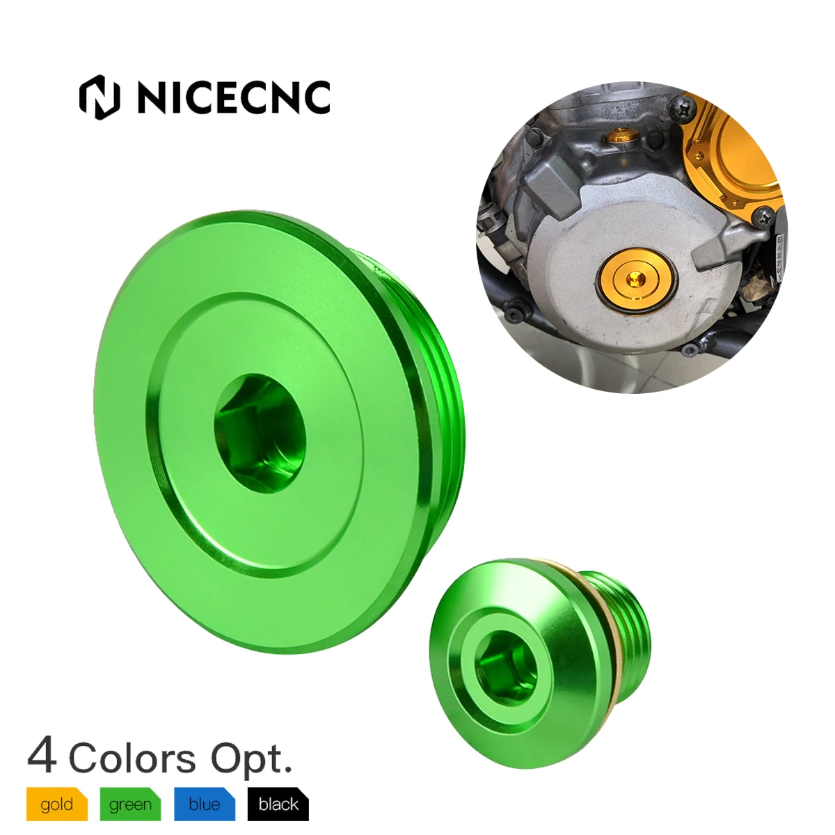 

For Kawasaki KFX400 KFX 400 2003-2006 For Suzuki DRZ 400E 400S 400SM 2000-2024 Motorcycle Crankcase Engine Timing Cover Cap Plug