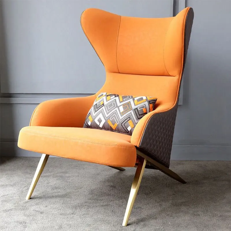 

Single sofa chair Nordic leather art modern simple lazy living room bedroom balcony apartment single sofa home