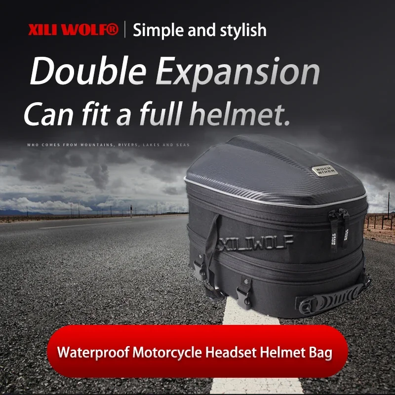 

Waterproof Motorcycle Bag Motorcycle Backpack Motorcycle Tail Bag for BMW/Kawasaki/Honda/Triumph Modified Helmet Storage Bag