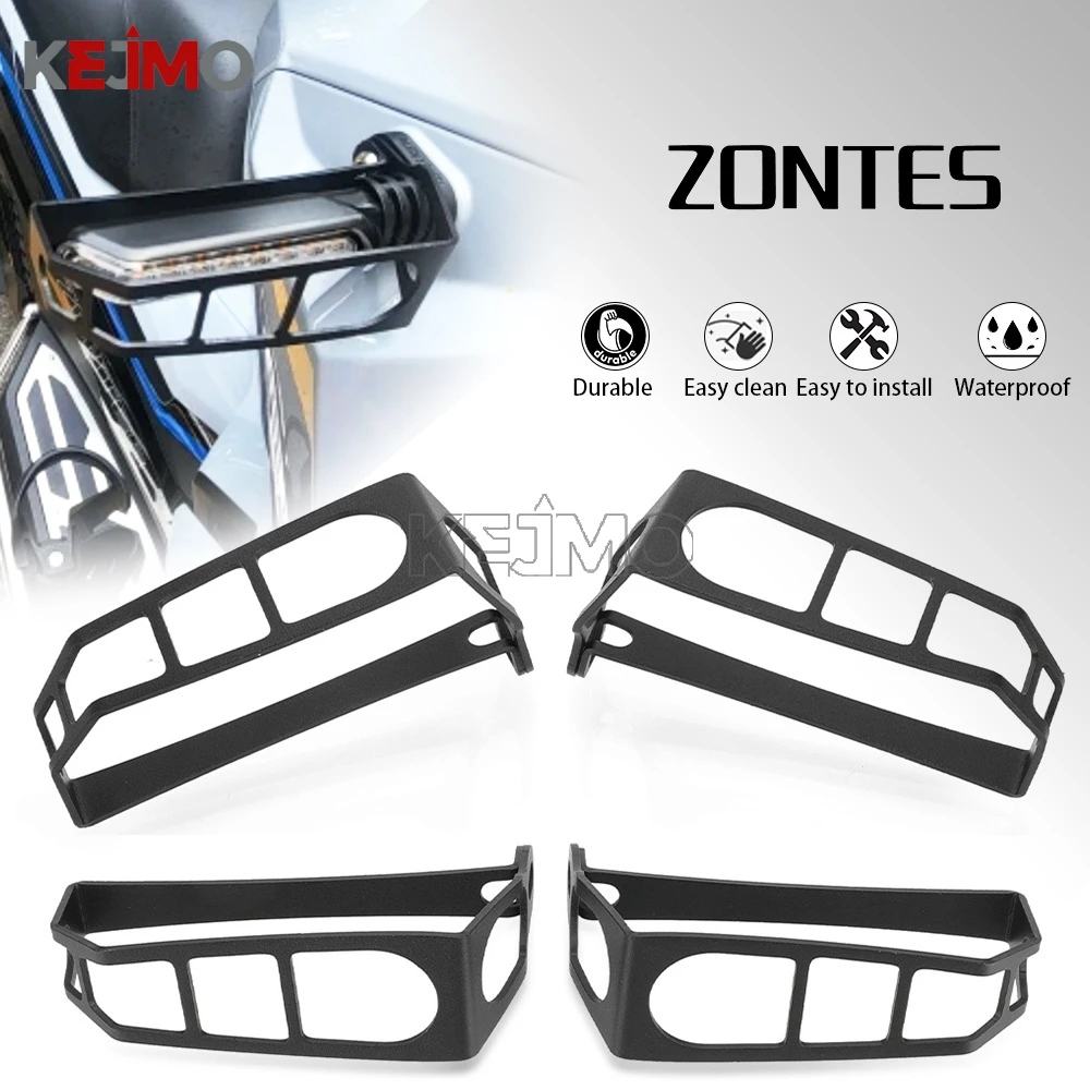 

Accessorie 368G 2025 2026 For ZONTES 368G 703R 501G 2024 Motorcycle Aluminum Before and after Turn signal light protection Cover