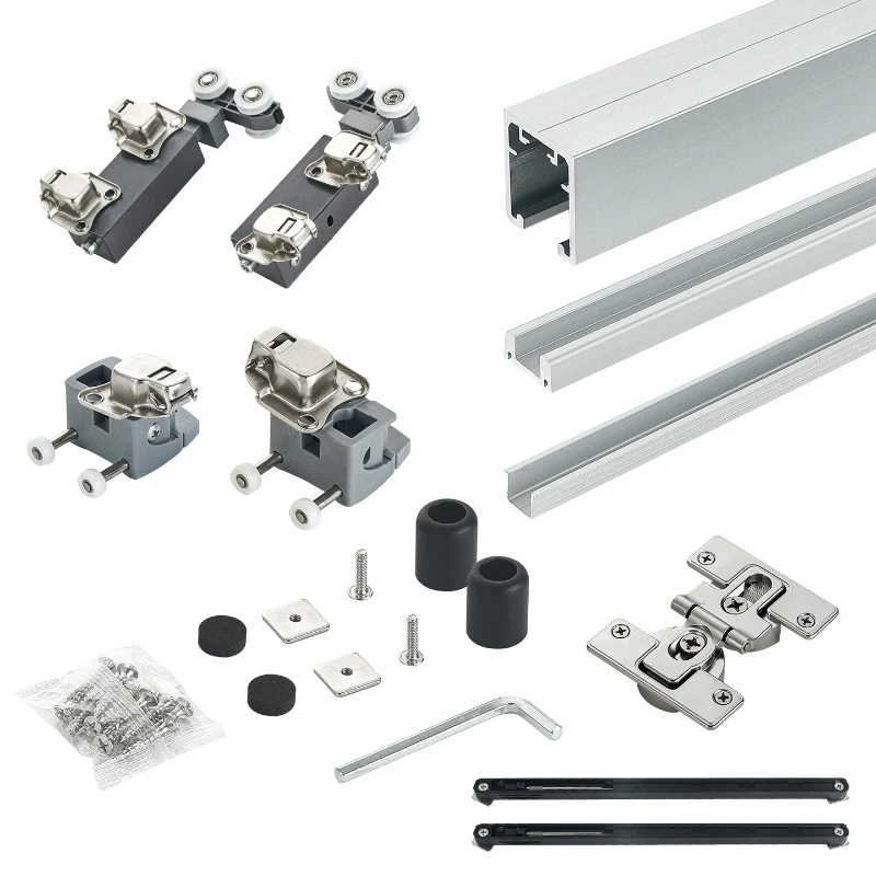 Folding door hardware accessories, sliding door hanging rail cloakroom
