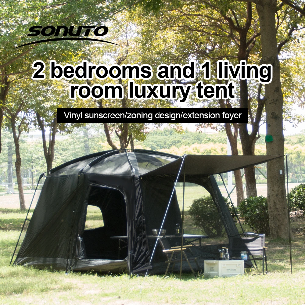 8-12 Family Tent Person Outdoor Camping Double Layers Oversize 2