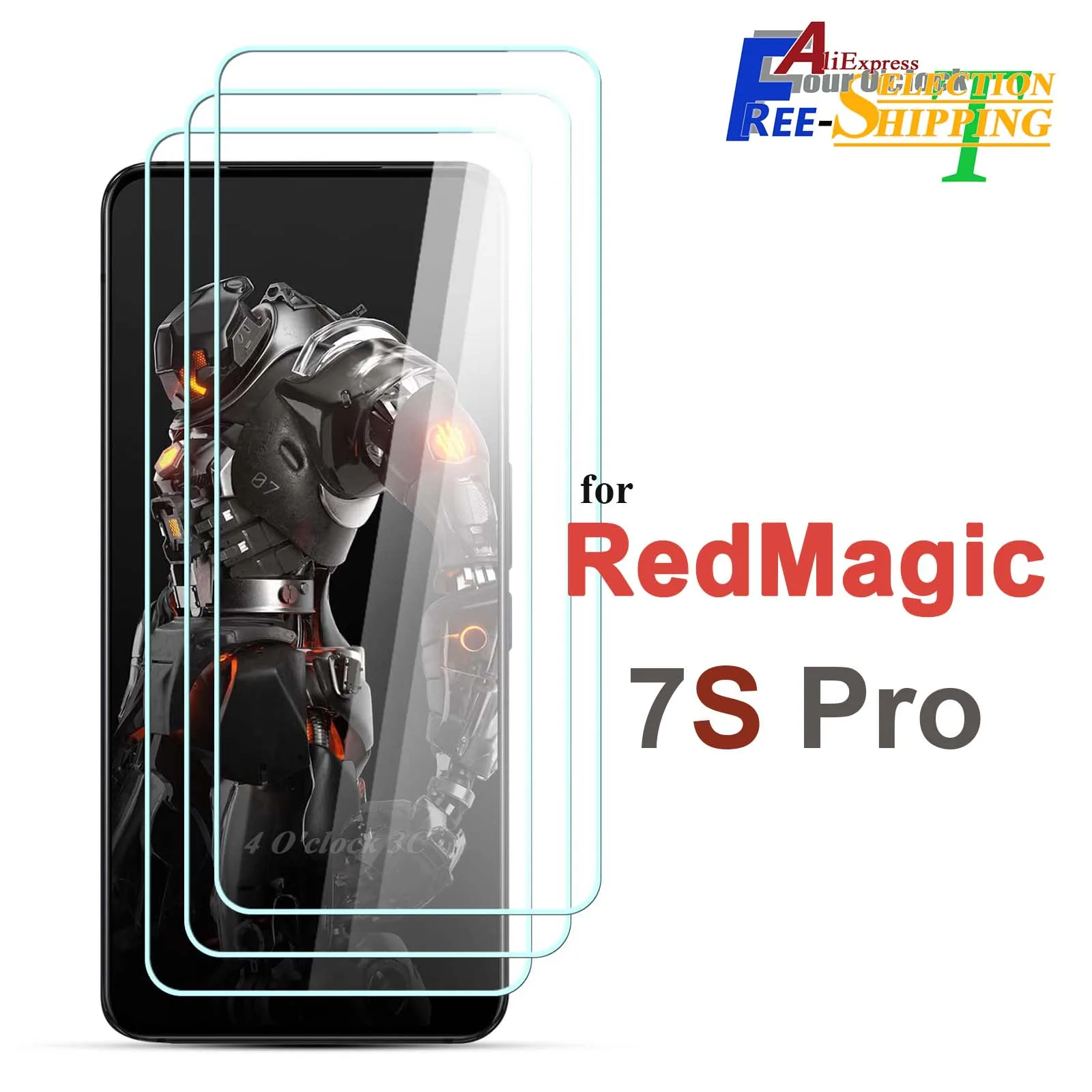 

For ZTE nubia Red Magic 7S Pro Tempered Glass Screen Protector Crystal Mica 9H Protective HD Clear Transparent Anti Scratch