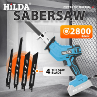 HILDA Cordless Electric Reciprocating Saw Wireless Chainsaw Cut Saw Wood Cutting Tools With Sawblade For Makita 18V Battery 