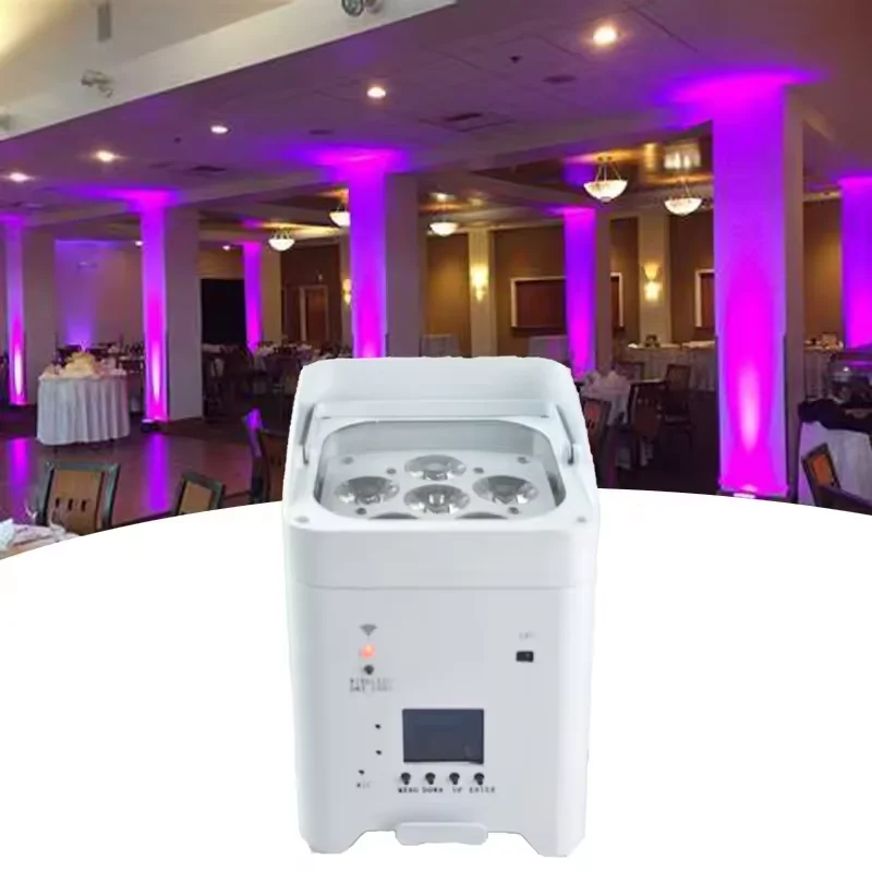 Led Draadloze Batterij Par Licht 6X18W Rgbwa + Uv 6in1 Effect Licht Podium Show Disco Dj Party Club Bar Dmx512 Lichtshow