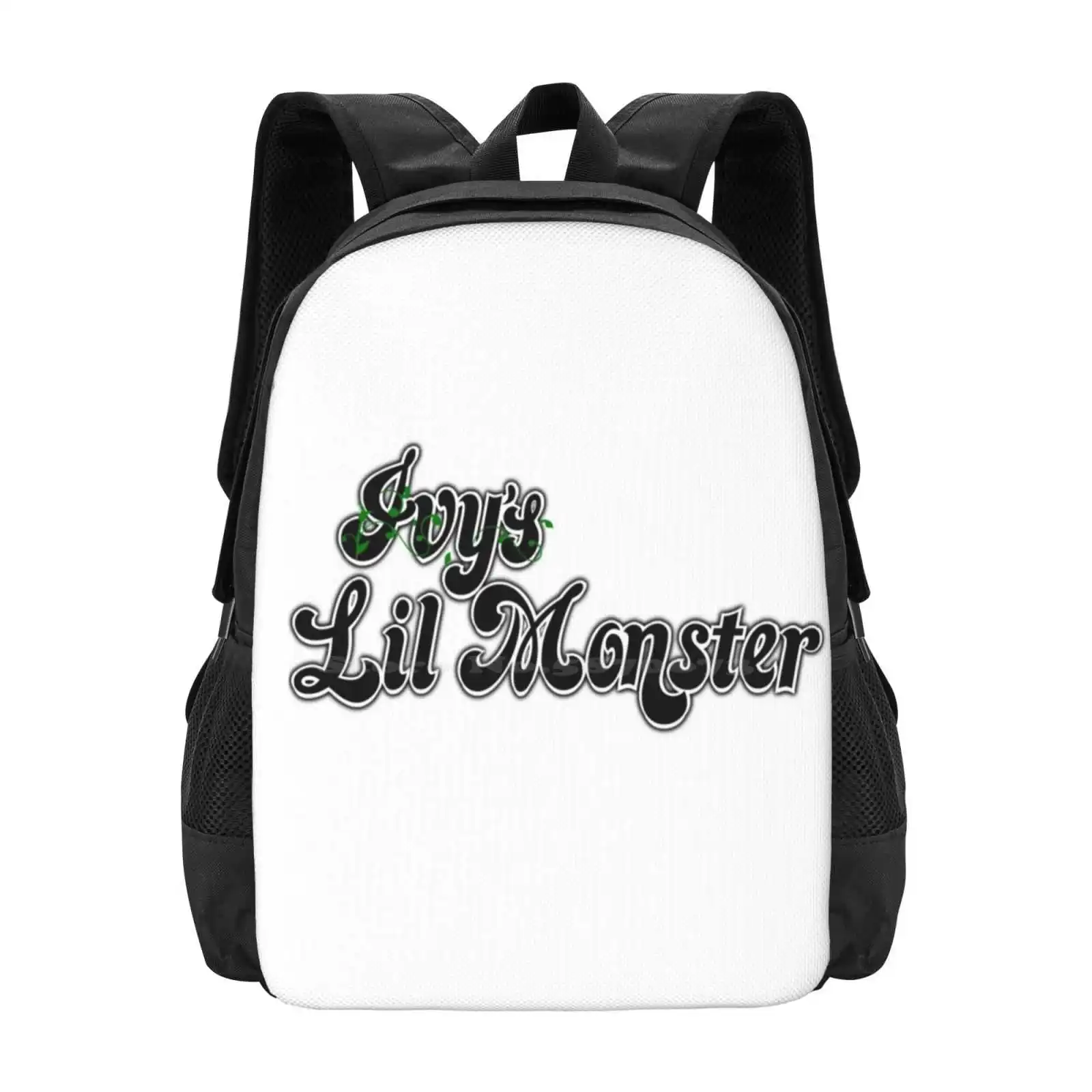 Ivy's Lil Monster New Arrivals Unisex Bags Student Bag Backpack Quinn Poison Ivy Pamela Isley Harleen Quinzel Margot Robbie