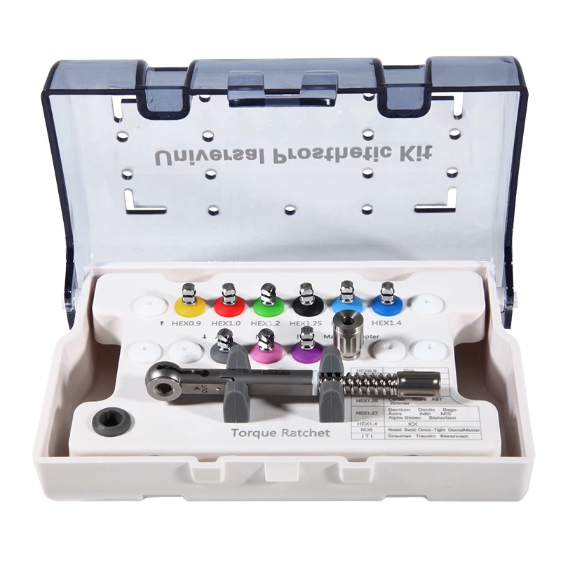 

Hot Sale High-quality Universal den tal im plant Abutment Torque Ratchet Wrench Adapter Drivers Kit