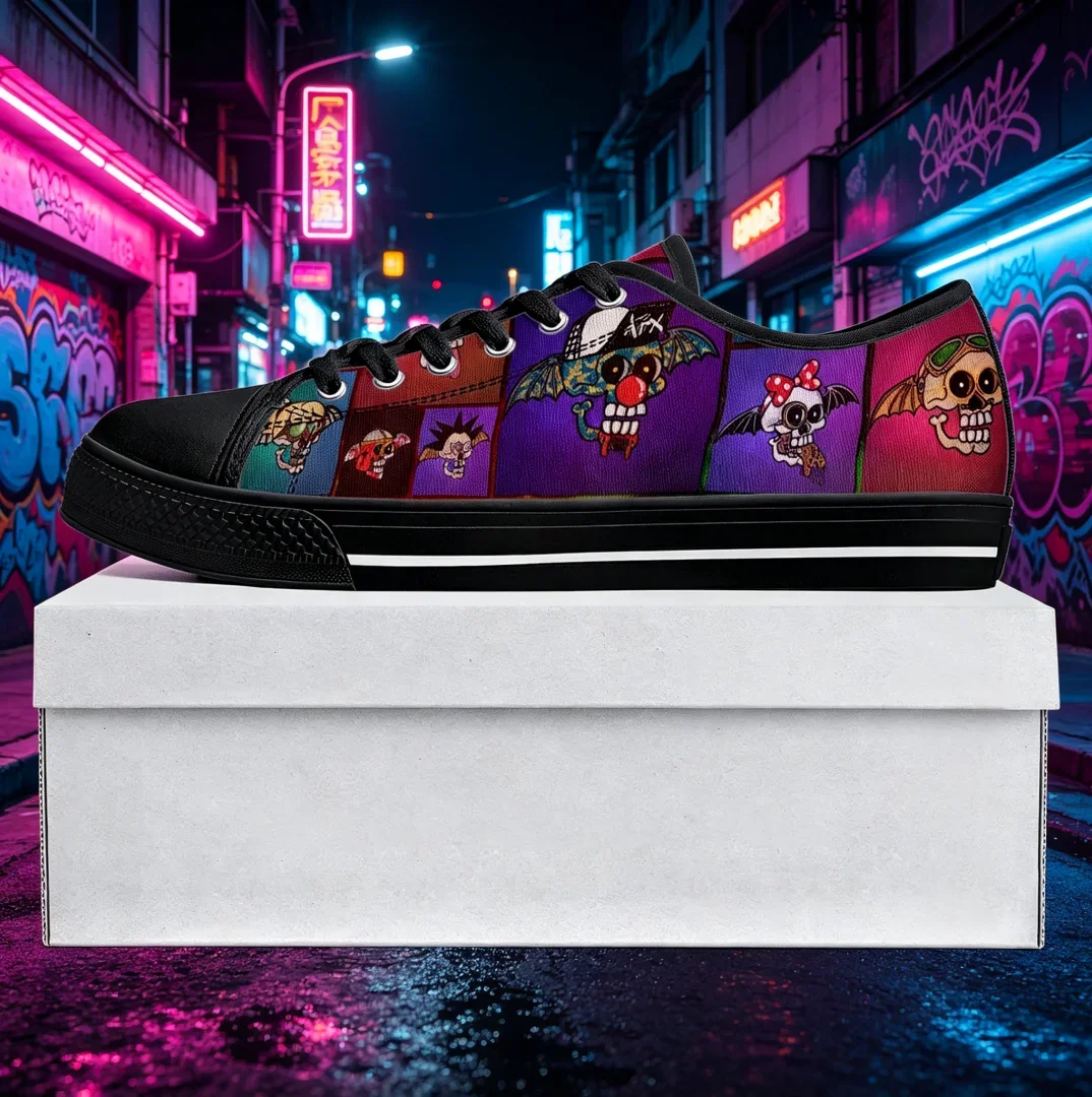 

Avenged Sevenfold A7X Art Print Low Top Sneakers Unisex Casual Comfortable Walking Shoes Fashion Party Shoes Men Women