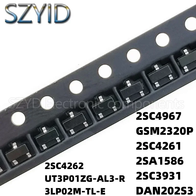100PCS SOT323 2SC4262 UT3P01ZG-AL3-R 3LP02M-TL-E 2SC4967 GSM2320P 2SC4261 2SA1586 2SC3931 DAN202S3