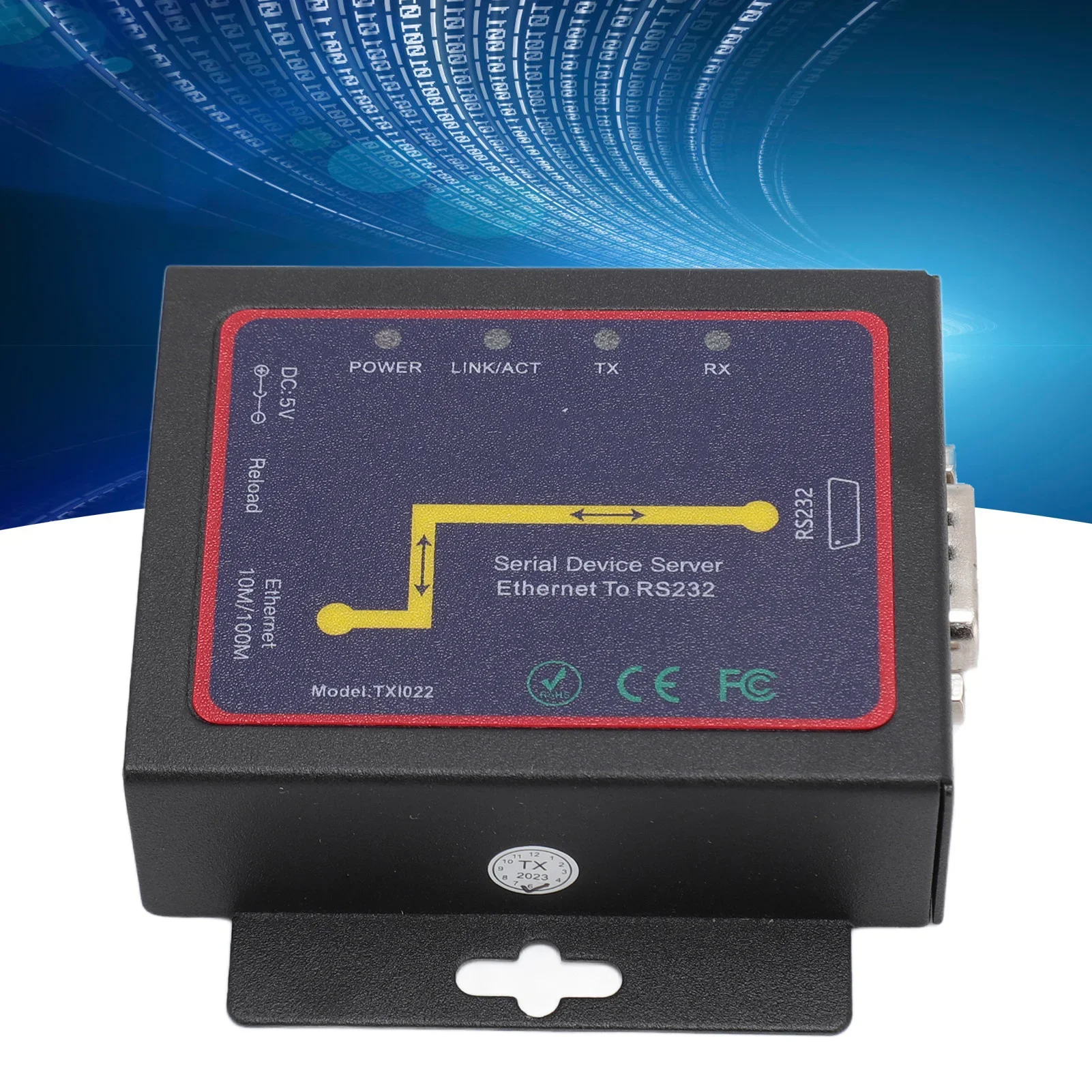 RJ45 To RS232 Serial Network Adapter Ethernet To RS232 Serial Device Server Remote Access  IP for Windows for CNC Machining