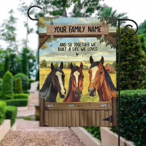 Horse Farm Garden Flag, Farmhouse Garden Flag, Farm House Rules Garden Flag ZZU WWL IIC