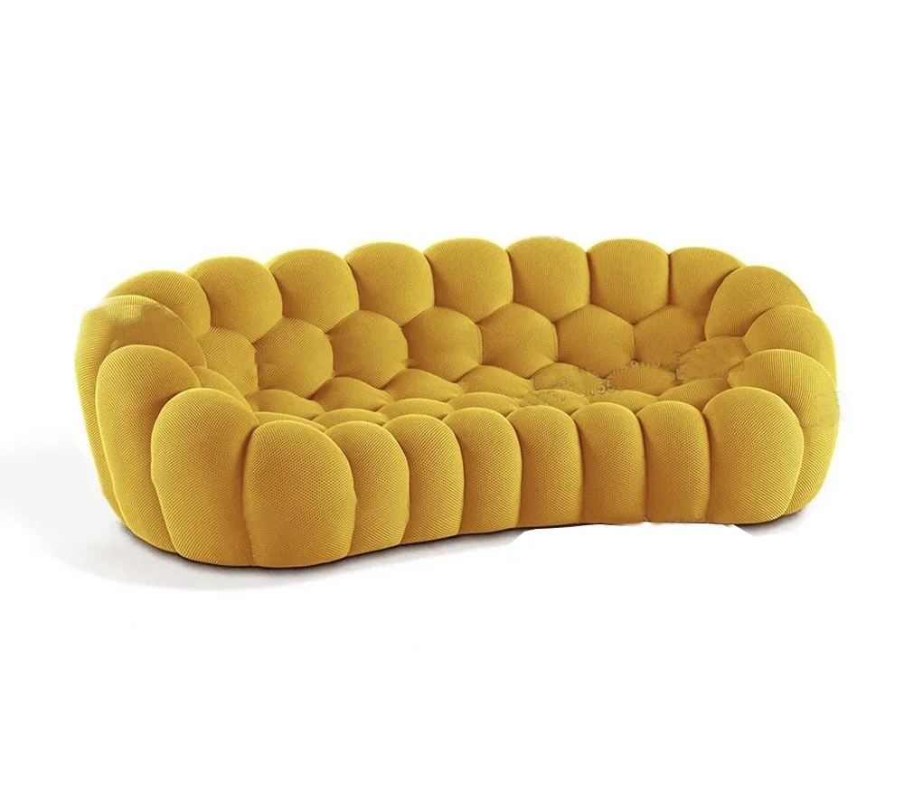 Upgrade Your Living Room with MANBAS Fabric Sofas - Stylish Bubble Couch Designer Cloud Sofa Sets Fluffy Cloth Couch