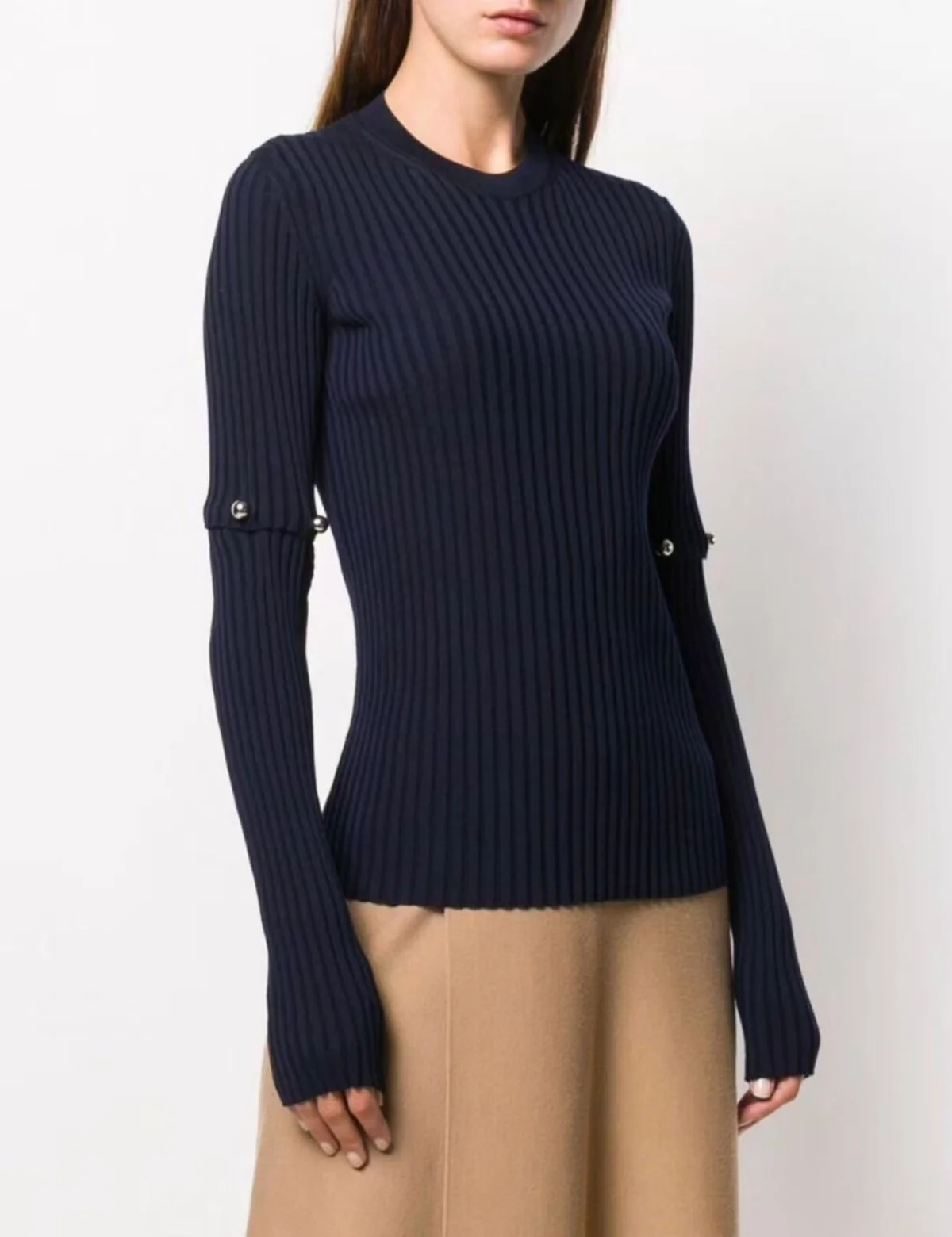 Fenggejiwo wool base sweater fabric with elastic sleeves that can be disassembled, short and long sleeves can be switched freely