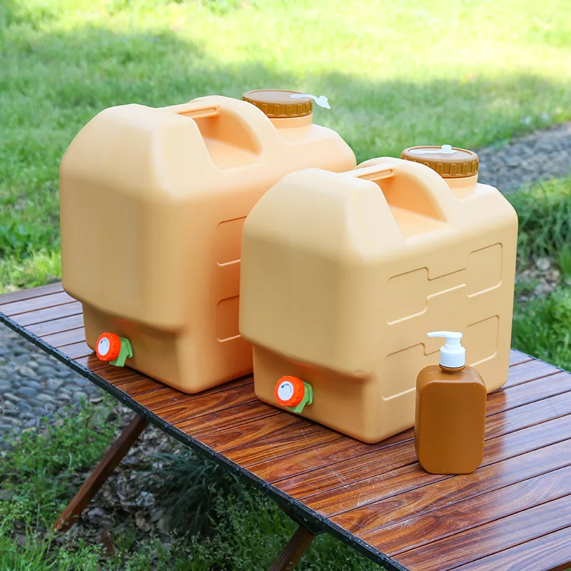 

30L BPA-free Plastic Water Storage Bucket With Tap And Hand Sanitizer Bottle For Camping