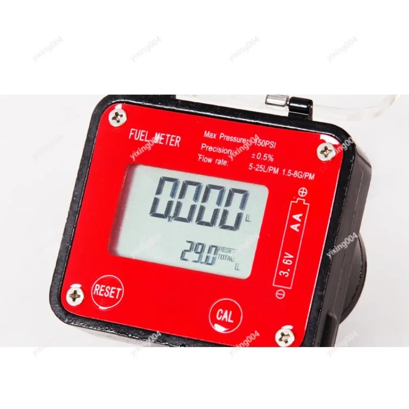 4 Thread Oval Gear Flowmeter High Precision Fuel Liquid Meter With Cover Digital Display