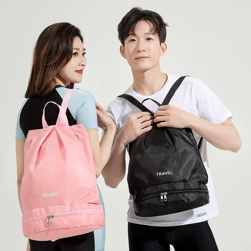 

Large Capacity Sports Bag for Men&Women,Waterproof Gym Hiking Travel Duffle Bag,Swim Backpack with Shoes Compartment