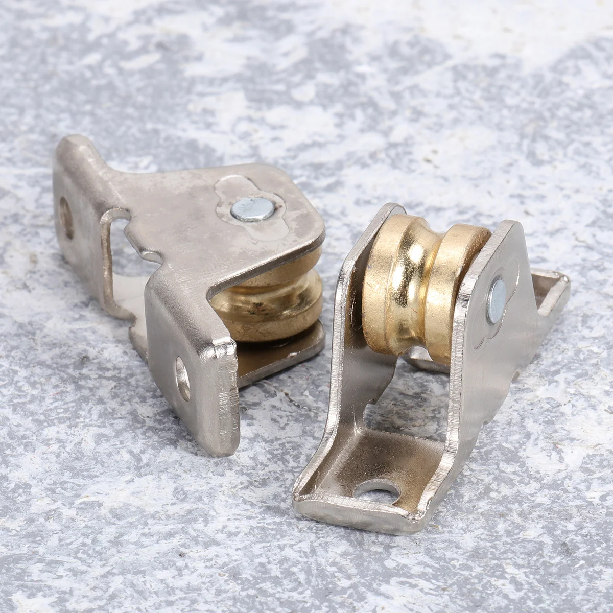 سبيكة الستار السكك الحديدية المسار بكرات 4 قطعة نافذة معدنية وشاح بكرة محامل لشرائح قضيب الباب #3