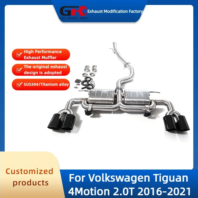 

GFC Catback Valvetronic Muffler for Volkswagen Tiguan 4Motion 2.0T 2016-2021 High-Performance 304 Stainless Steel Exhaust Pipe