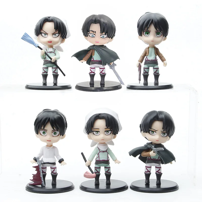 1pc random color Collectible Action Figures - Attack on Titan Characters, Cake Topper & Car Decoration