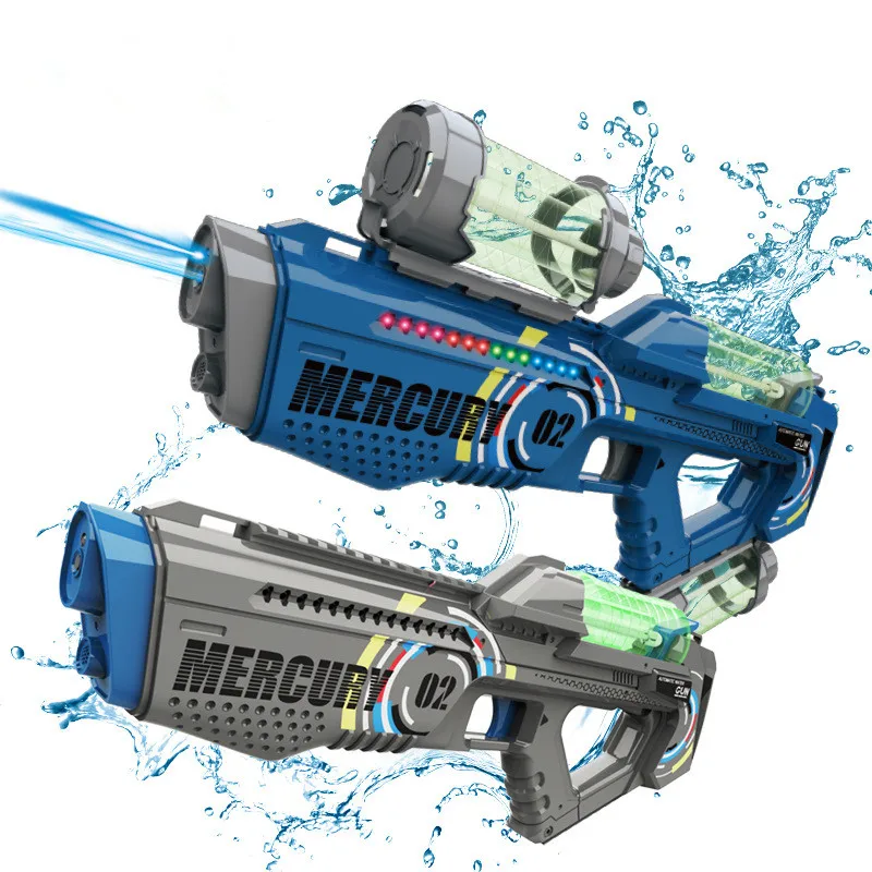 Electric water gun boy fully automatic water spray light water-absorbing water gun children's water gun toy