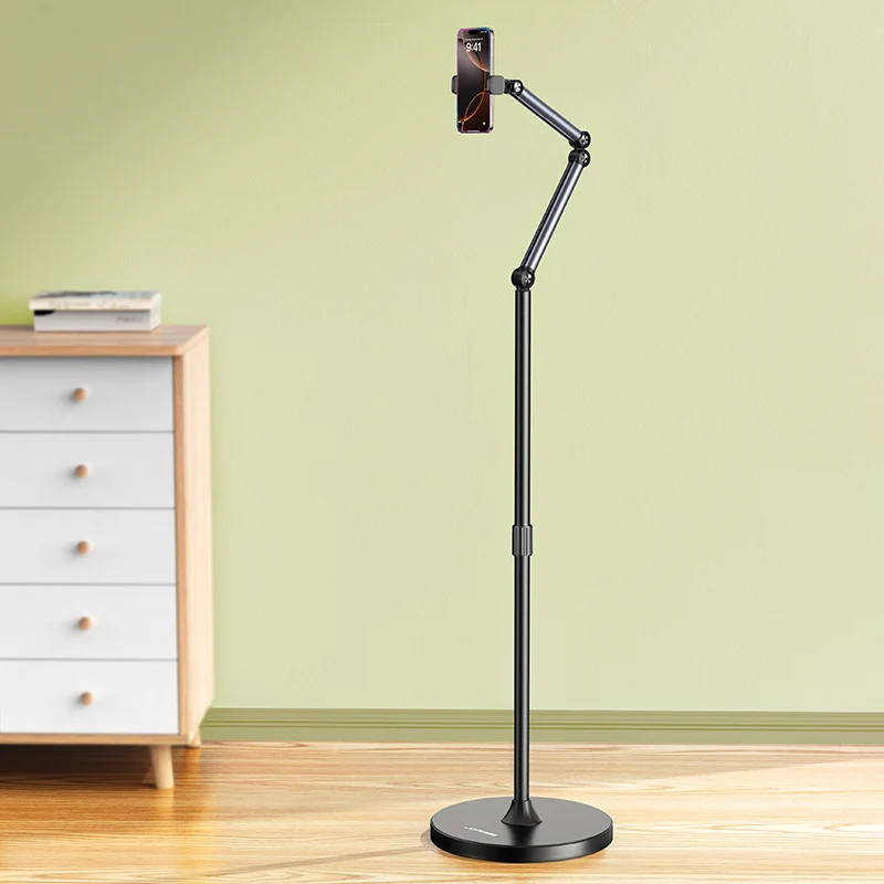 Floor Tablet Stand Bionic Robotic Arm For Overhead Filming Live Stream Makeup Video Desktop Bracket