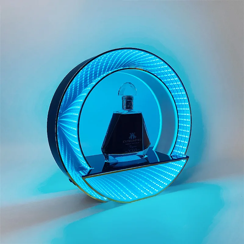 Luminous wine stand Bar KTV wine stand Red wine Champagne round stand XO laser base Creative abyss base