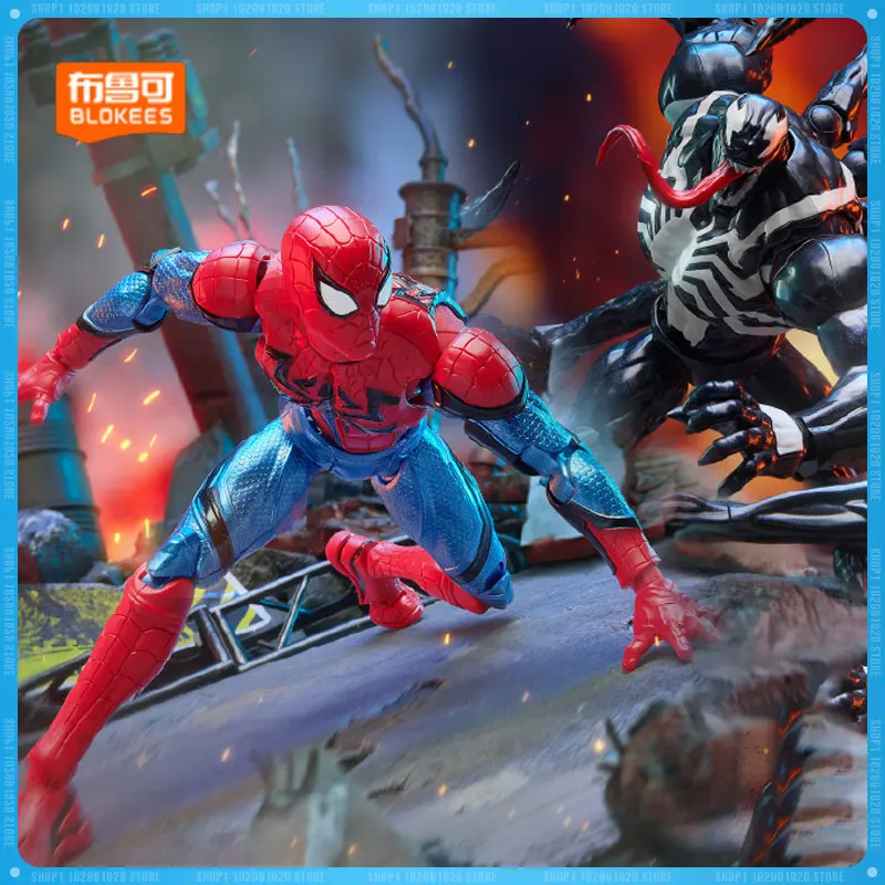 Nieuwe Blokees Figuur SpiderMan Rivals Kampioen Klasse Spider-Man Venom Model Kit Action Figure Blind Box Collectible Assembly Toys