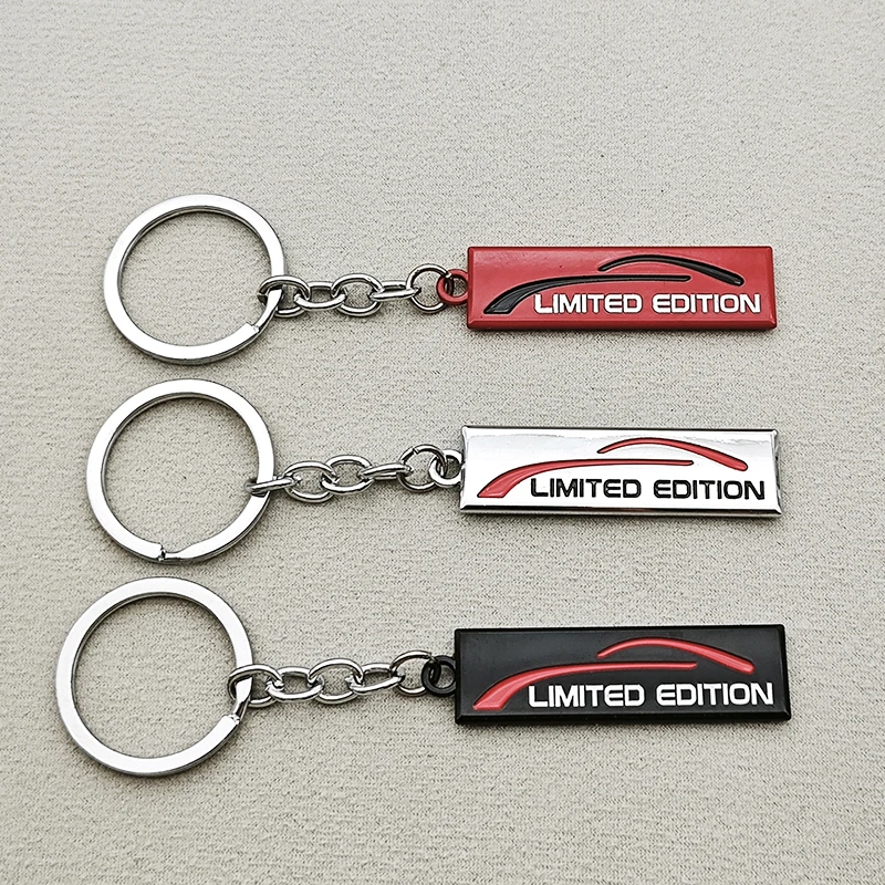 2025 High Quality Fashion Metal Logo LIMITED EDITION Car Keychain MenWomen Business Gift KeyRing Car Key Strap Waist Keychains
