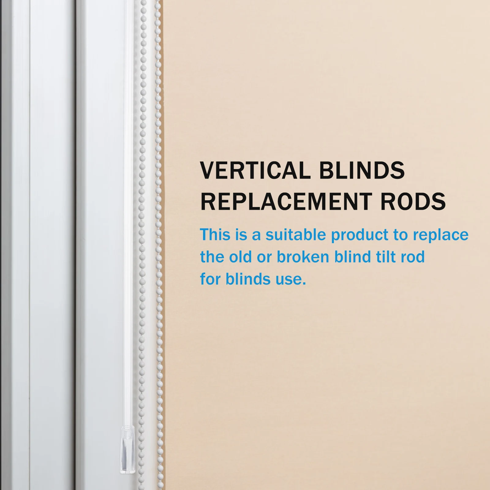 

8pcs Curtain Rod Accessories White Plastic Blind Wand For Vertical Blinds Replacement Rods Tilt Wand Handle Plastic Opener