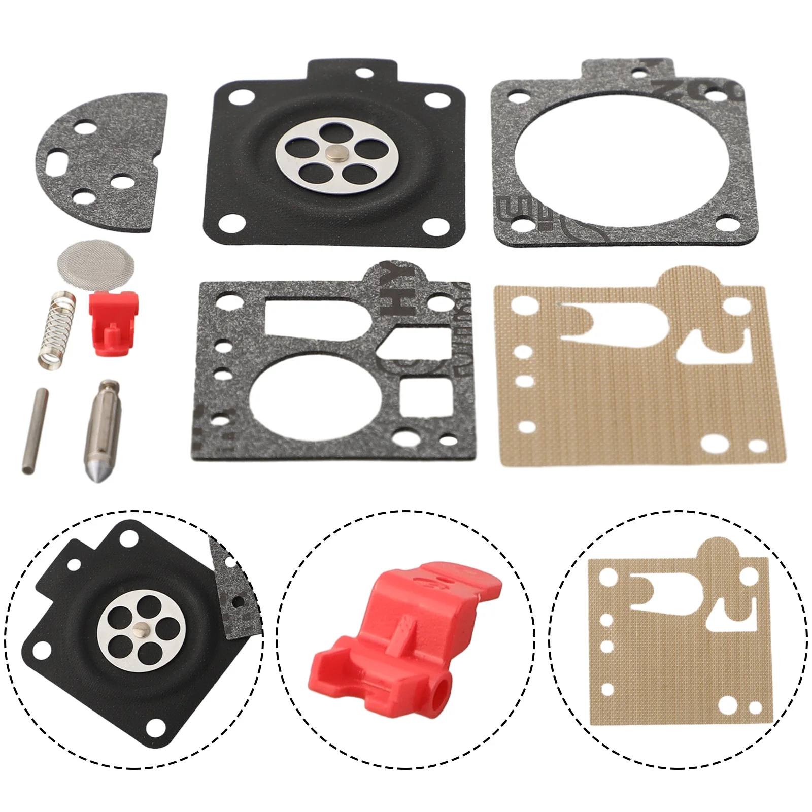 038 MS380 MS381 Carburetor Repair Gasket Kit 1119 007 1062 Industrial Plastic Components for Routine Maintenance
