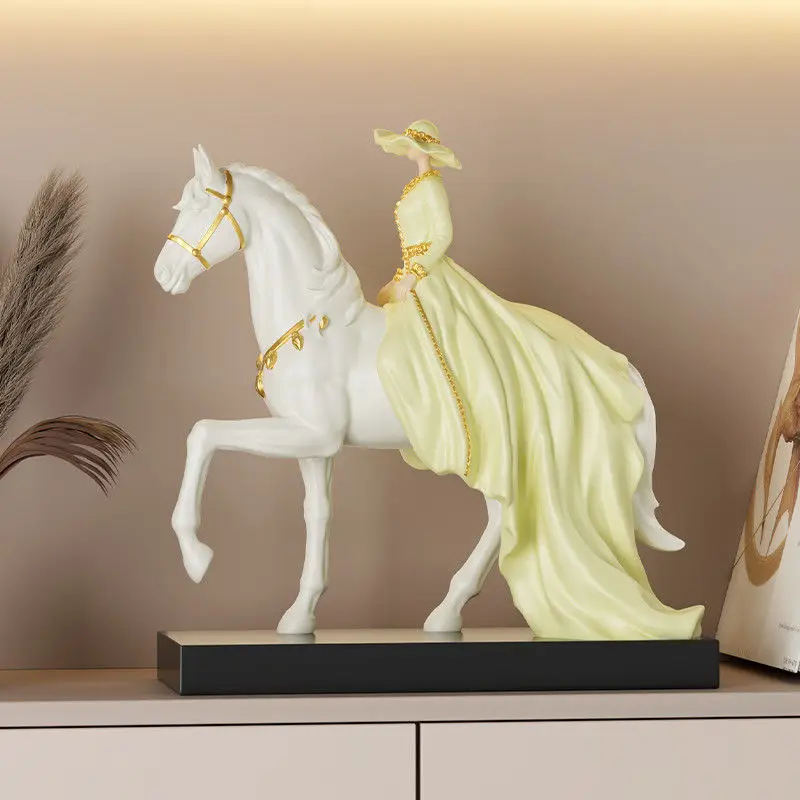 ins wind princess knight ornament high sense living room  cabinet art figure sculpture desk decoration home accessories