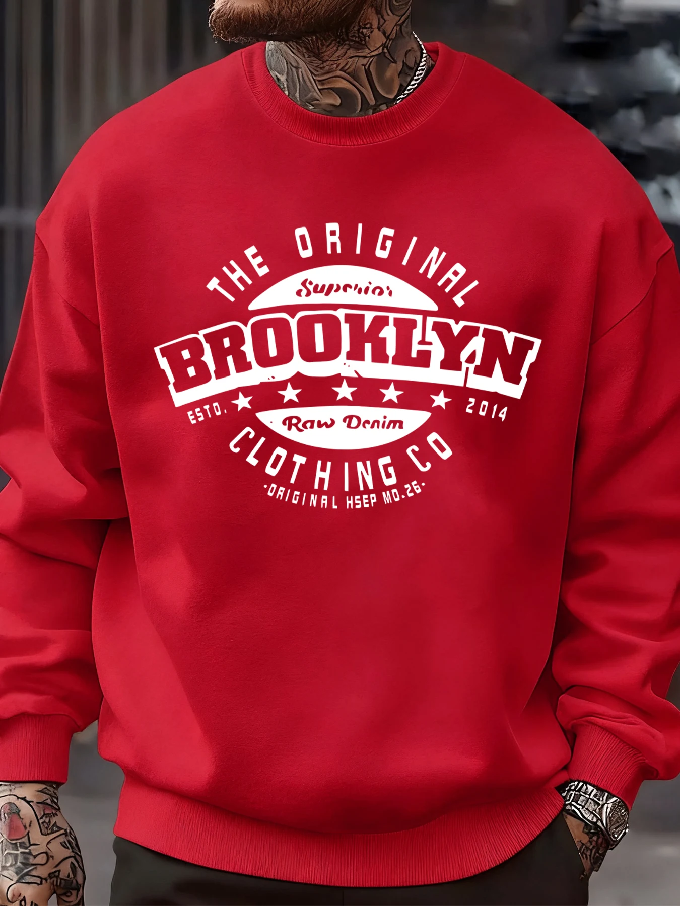 سويت شيرت رجالي بتصميم شركة Brooklyn الأصلية بلوفرات هيب هوب للخريف بلوزات ناعمة ملابس رياضية فضفاضة من الصوف