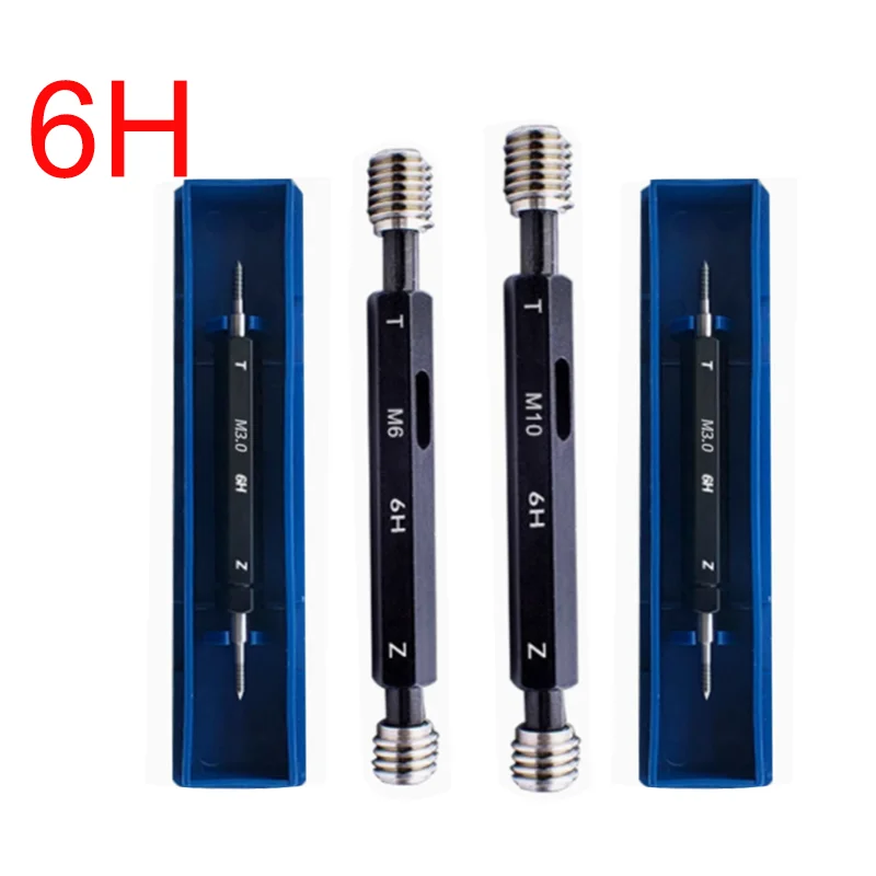 1PCS Steel Mer-cury Gage Fine Thread Plug Gauge 6H M4 M5 M6 M8 M11 M12 M14 M16 M18 M20 M22 M24 - M50 Thread Distance 0.75