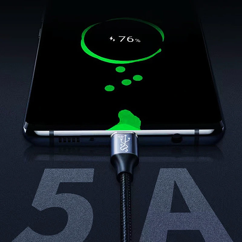 5A Type C Male Female 90 Angle Cable USB C Extension Cable Fast Charging USB Type C 3.1 PD100W Quick Charge With Corner Cables