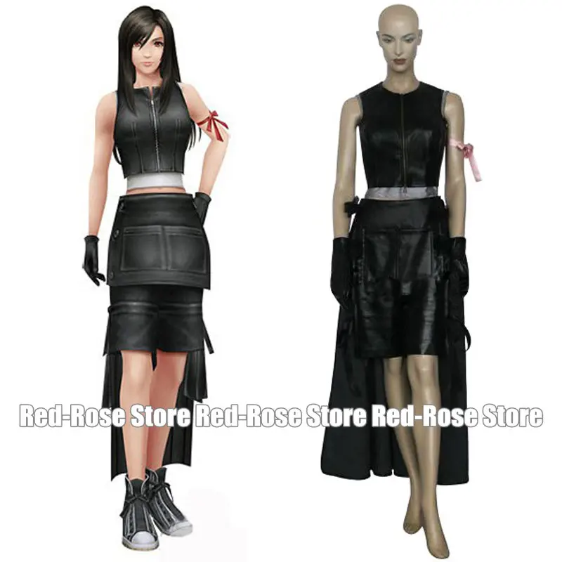 

Free Shipping Final Fantasy VII 7 Tifa Lockhart Cosplay Battle Uniform Suit Women's Halloween Costumes Custom Size