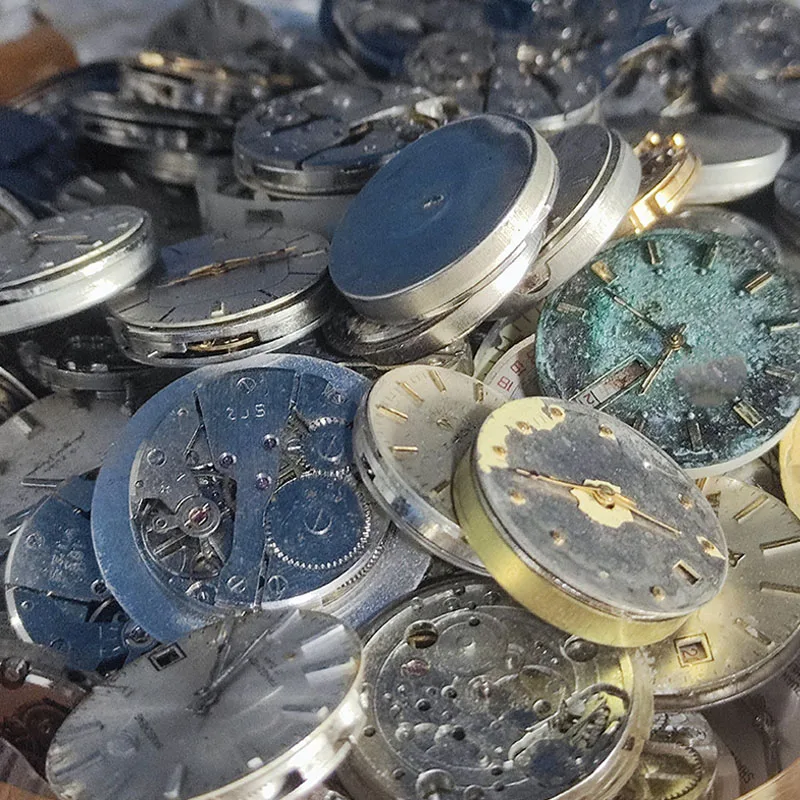 Watch movement, Dandong, Shanghai, China, movement not working, disassembly of parts, DIY malfunction, movement without lever