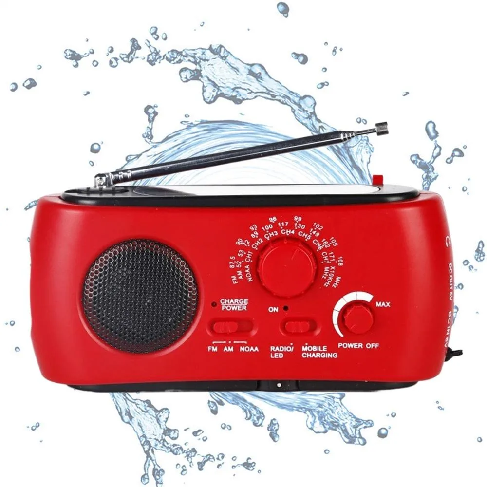 

Portable Radio for Camping Camping AM FM Receiver with Flashlight for Travel Hiking Broadcast Receiving Device Hand Crank Radio