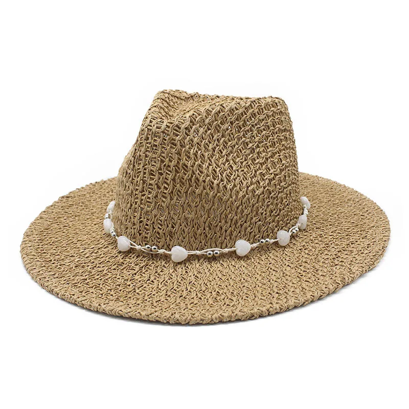 

Wide-brimmed Panama Hollow Straw Hat For Women, Versatile For Spring And Summer, Outdoor Sun Protection And Sunshade Hat
