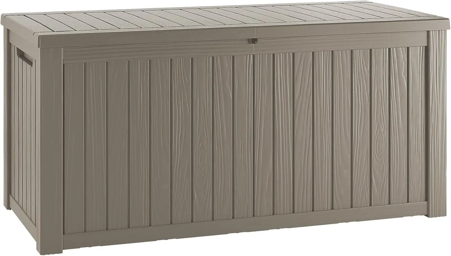 150 Gallon Lockable Resin Deck Box, Waterproof & UV-Resistant Outdoor Storage Box for Outdoor Cushion Storage, Garden