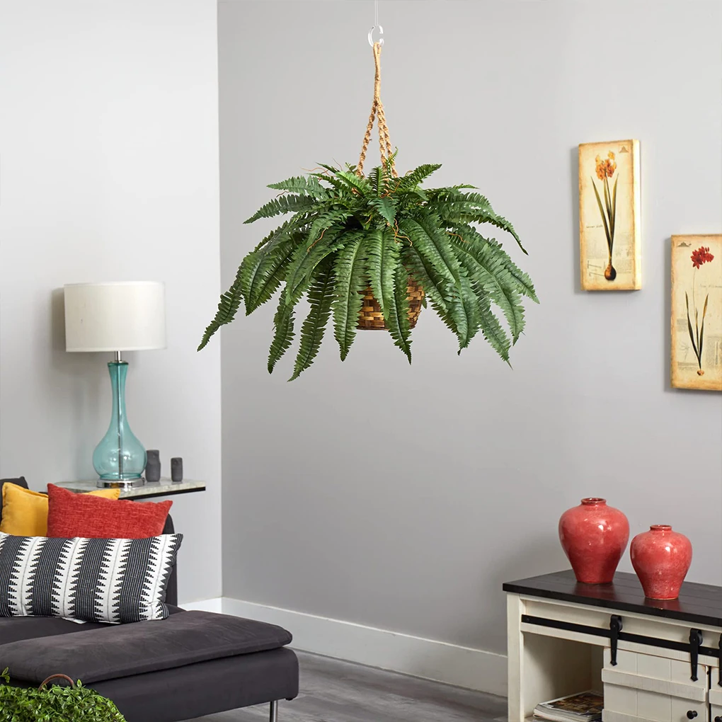 Green Plant Easy To Clean Realistic Appearance Wall Hanging Decor Indoor Or Outdoor Hanging Plant