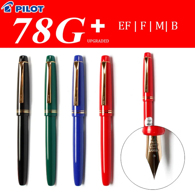 PILOT Fountain Pen 78g+ 22k Gold Original Iridium Gold Nib Suitable for Ink Cartridges with CON40 Converter School Supplies