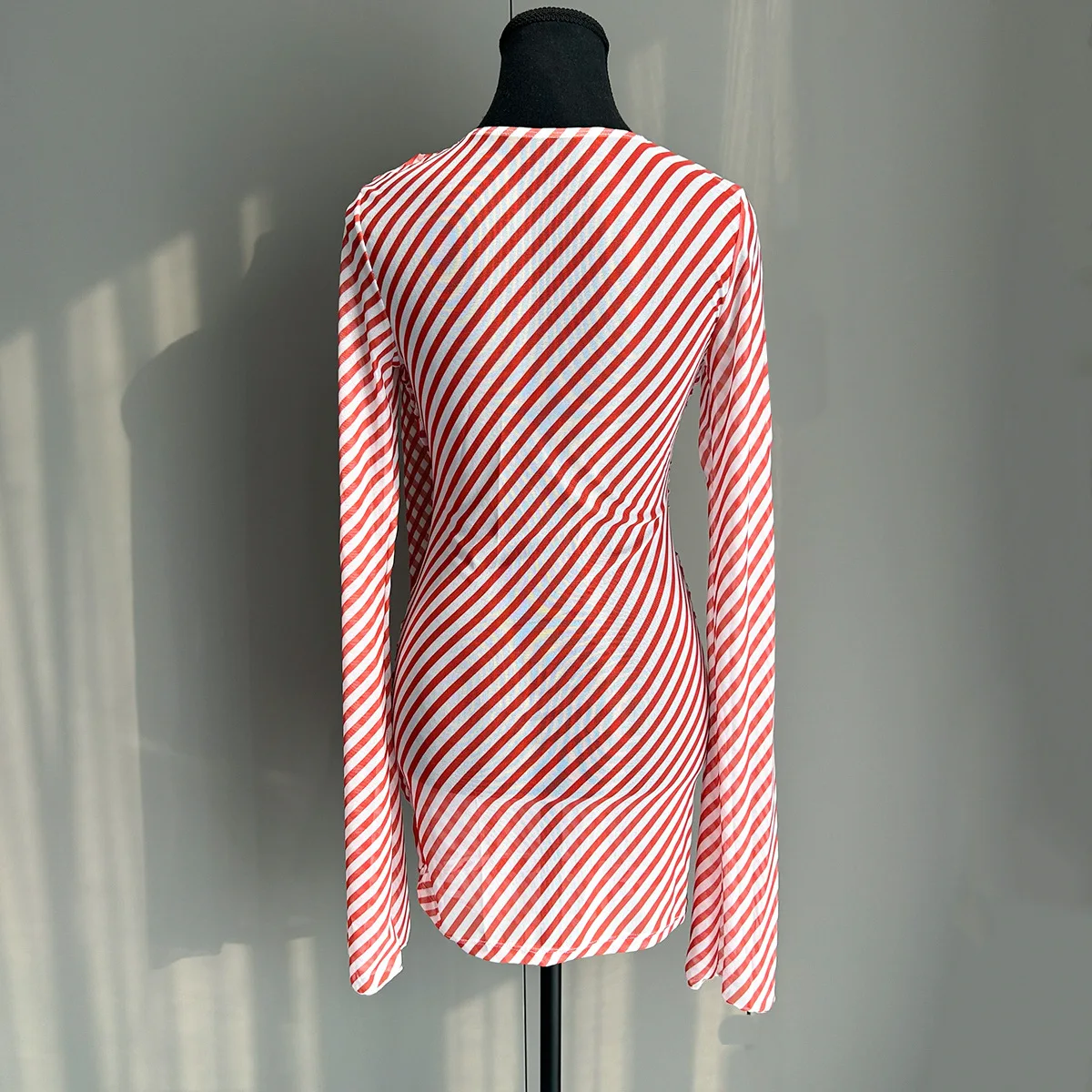 2026 Striped Long Sleeve Knotted Crochet Knitted Tunic Beach Cover Up Cover-ups Beach Dress Beach Wear Female Beachwear