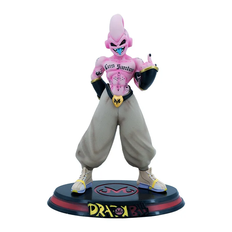 Dragon Ball Tattoo 28CM Anime Majin Buu Figurine DBZ Fat Buu Ornament PVC Action Figures Collection Model Toys Birthday Gift