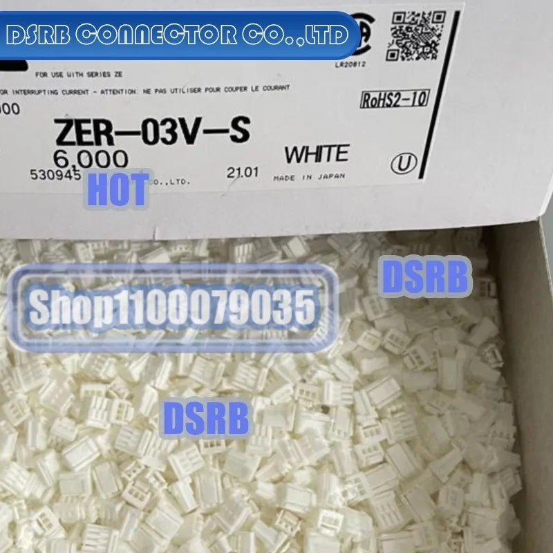 

50 шт./лот ZER-03V-S, пластиковый корпус, 3-контактный разъем с шагом 1,5 мм, новый, оригинальный.